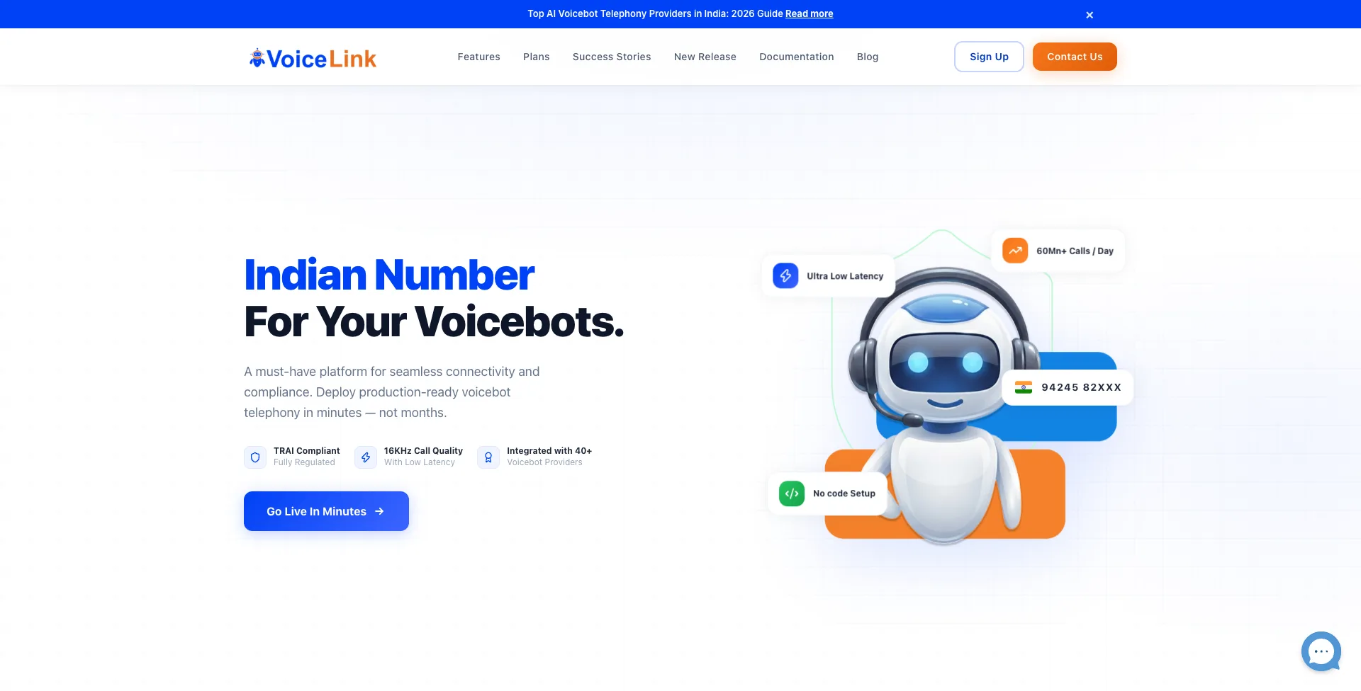 VoiceLink website designed and built by Renav